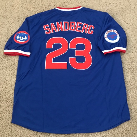 Ryne Sandberg Chicago Cubs Jersey Mens XL NWT 1984 Blue Home Alternate Uniform - Picture 13 of 13